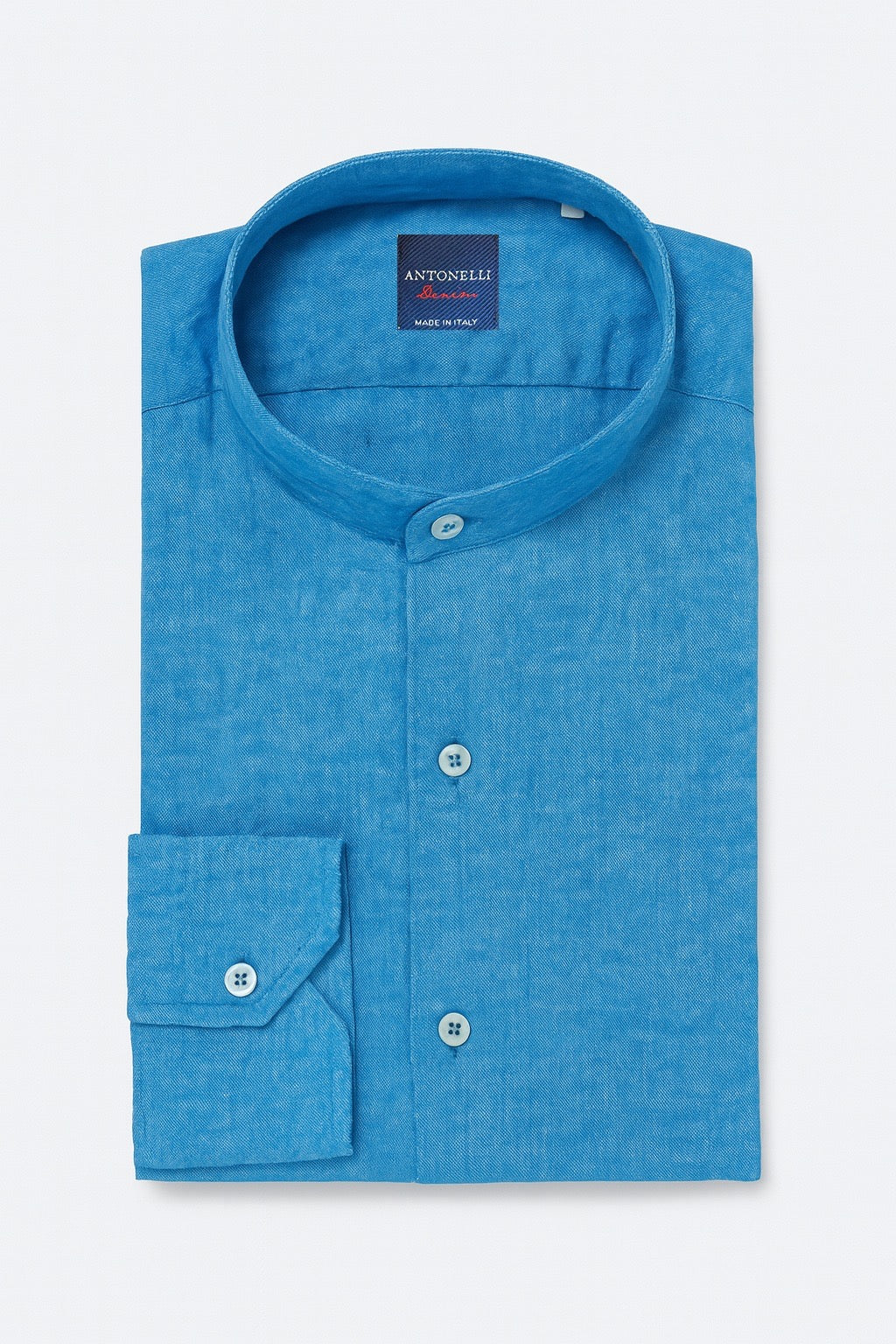 Camicia di Lino collo Coreano