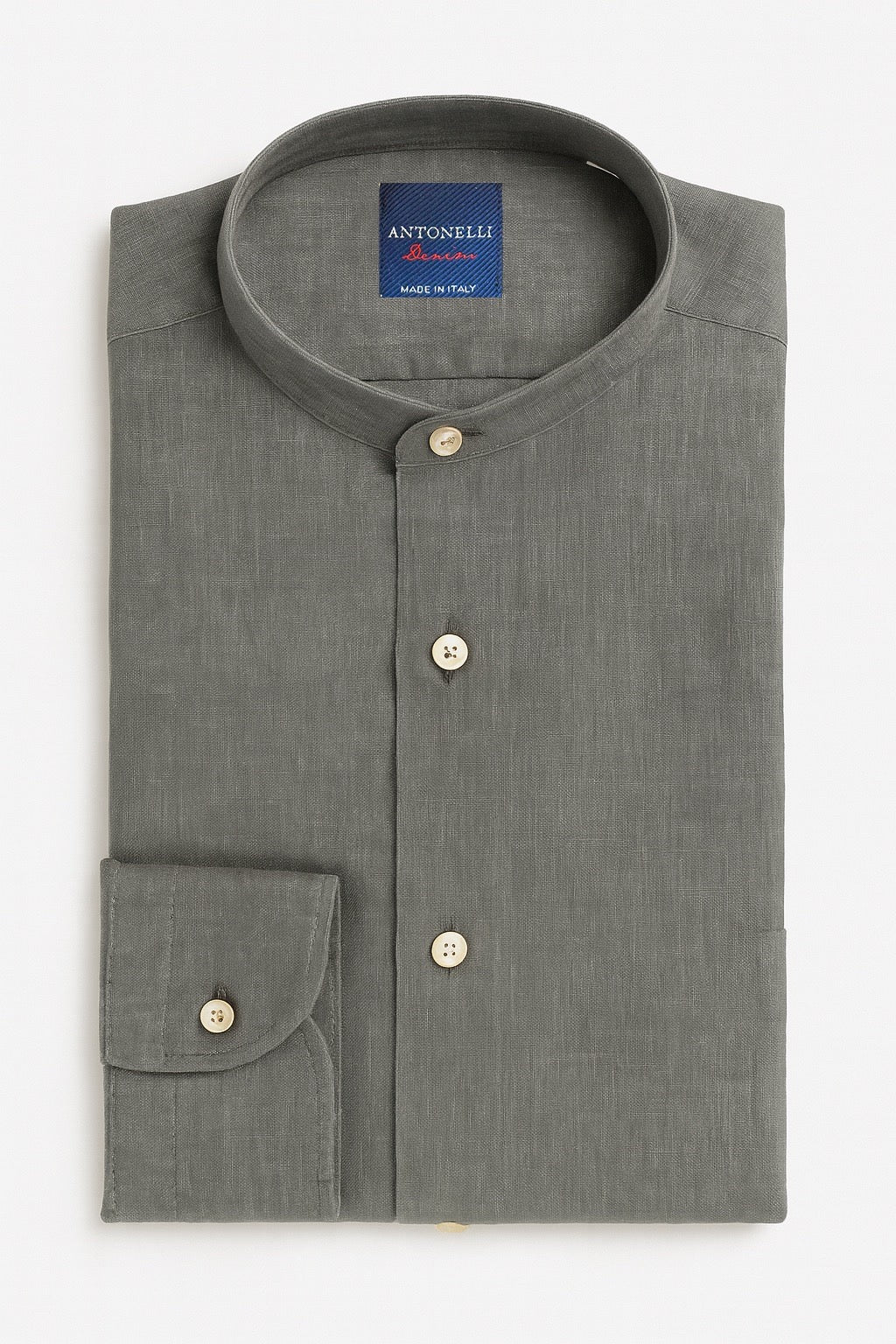 Camicia di Lino collo Coreano