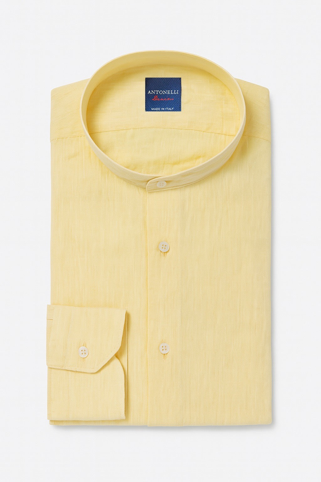 Camicia di Lino collo Coreano